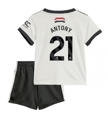 Manchester United Antony #21 Tredje Kläder Barn 2024-25 Kortärmad (+ Korta byxor)